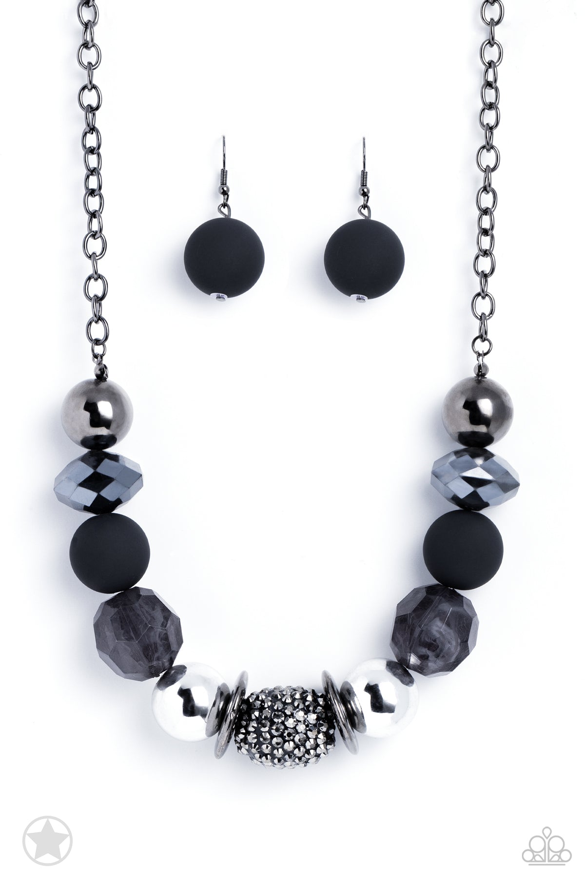A Warm Welcome Black Necklace - Paparazzi Accessories- lightbox - CarasShop.com - Paparazzi Jewelry by Cara Jewels