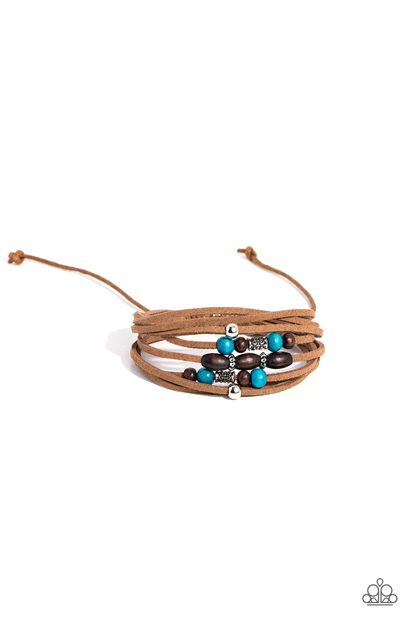 Absolutely WANDER-ful Blue Urban Slide Bracelet - Paparazzi Accessories- lightbox - CarasShop.com - Paparazzi Jewelry by Cara Jewels