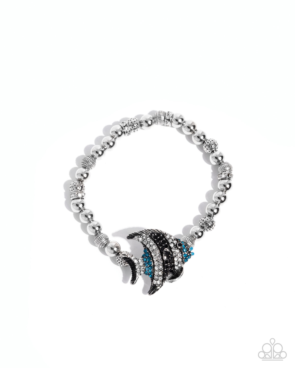 Admirable Angelfish Blue Rhinestone Bracelet - Paparazzi Accessories- lightbox - CarasShop.com - Paparazzi Jewelry by Cara Jewels