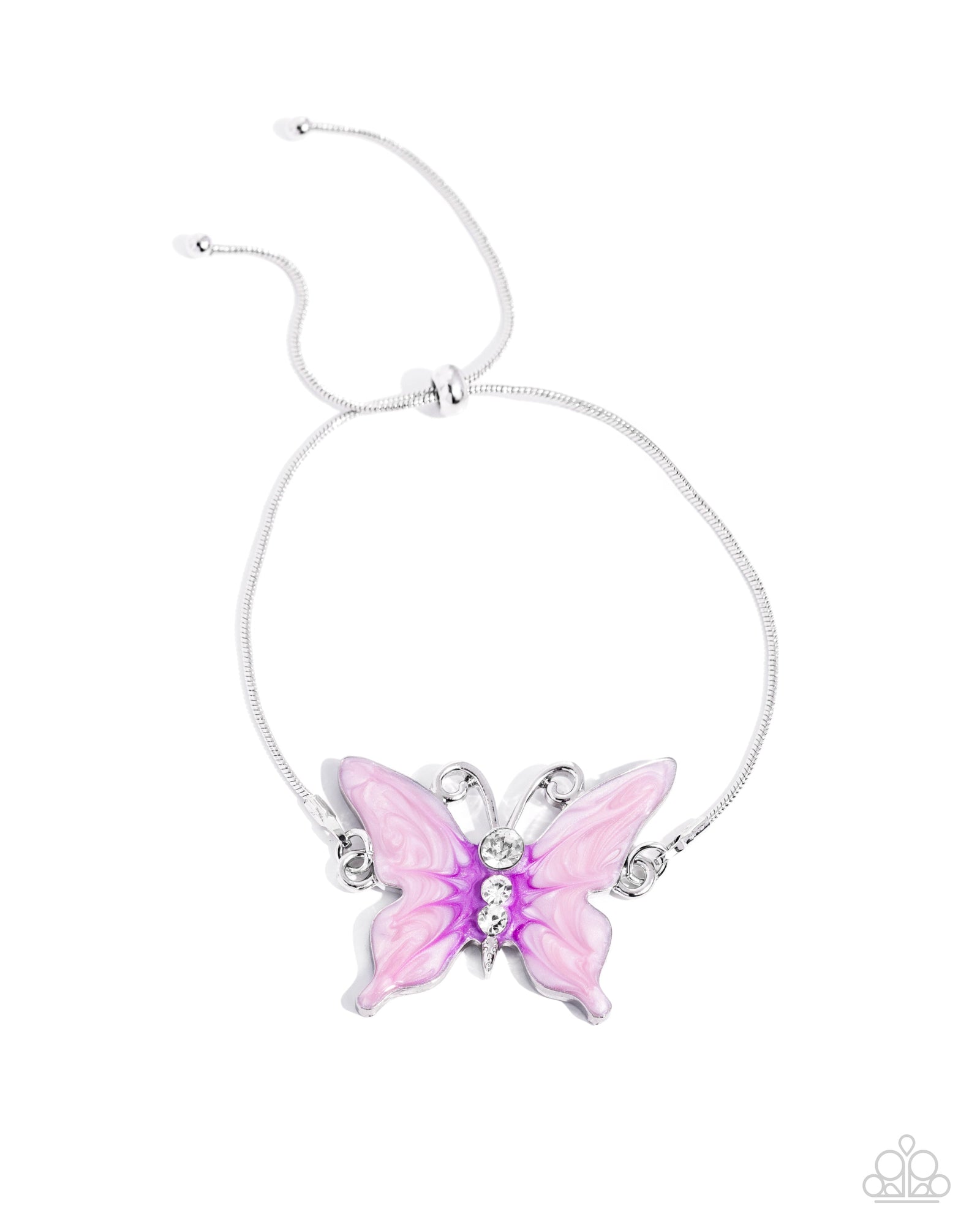Aerial Adornment Purple Butterfly Bracelet - Paparazzi Accessories- lightbox - CarasShop.com - Paparazzi Jewelry by Cara Jewels