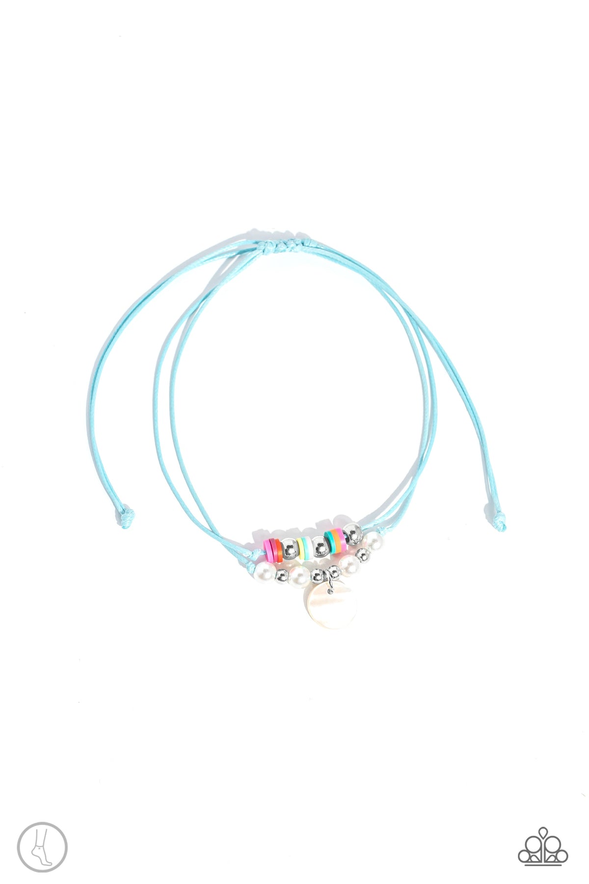All TIDE Up Blue Anklet - Paparazzi Accessories- lightbox - CarasShop.com - Paparazzi Jewelry by Cara Jewels