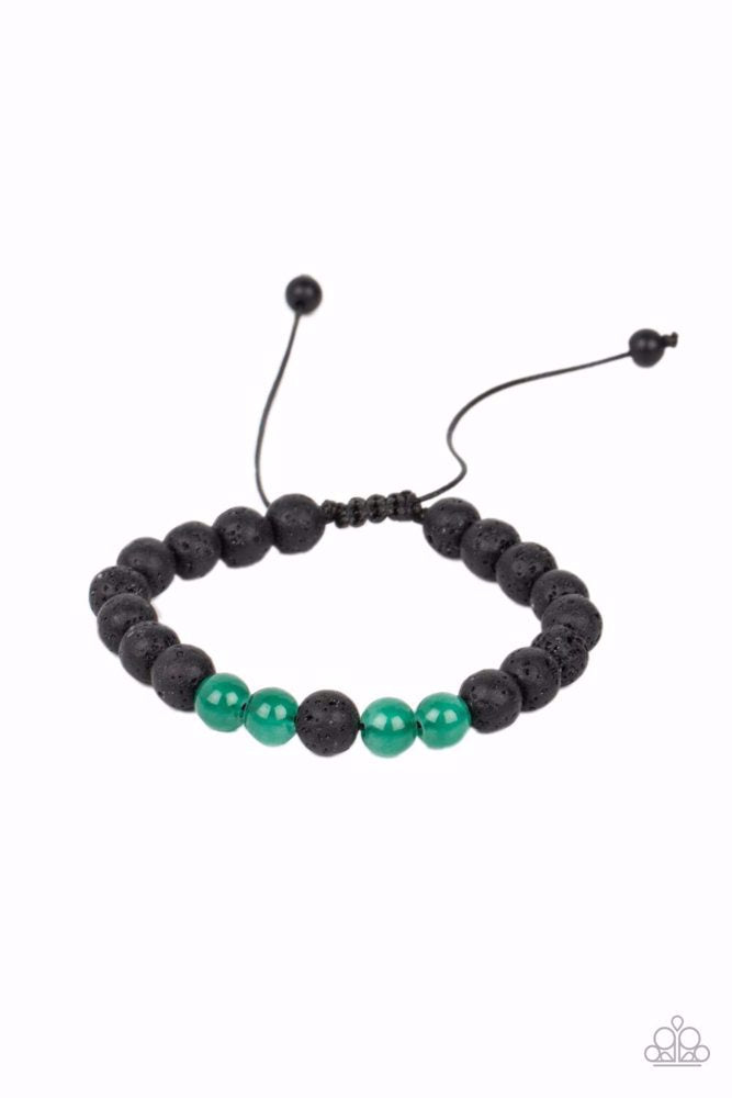 Alternative Rock Green Jade Stone Urban Bracelet - Paparazzi Accessories- lightbox - CarasShop.com - Paparazzi Jewelry by Cara Jewels