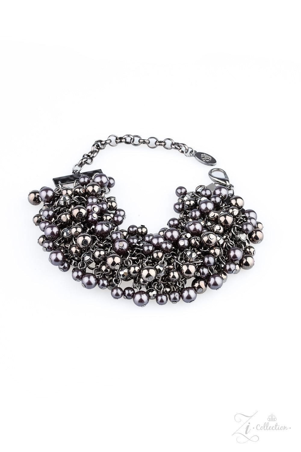 Always Number One Gunmetal Black Zi Collection Bracelet - Paparazzi Accessories- lightbox - CarasShop.com - Paparazzi Jewelry by Cara Jewels