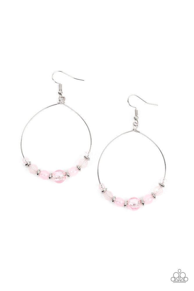 Ambient Afterglow Pink Earrings - Paparazzi Accessories- lightbox - CarasShop.com - Paparazzi Jewelry by Cara Jewels