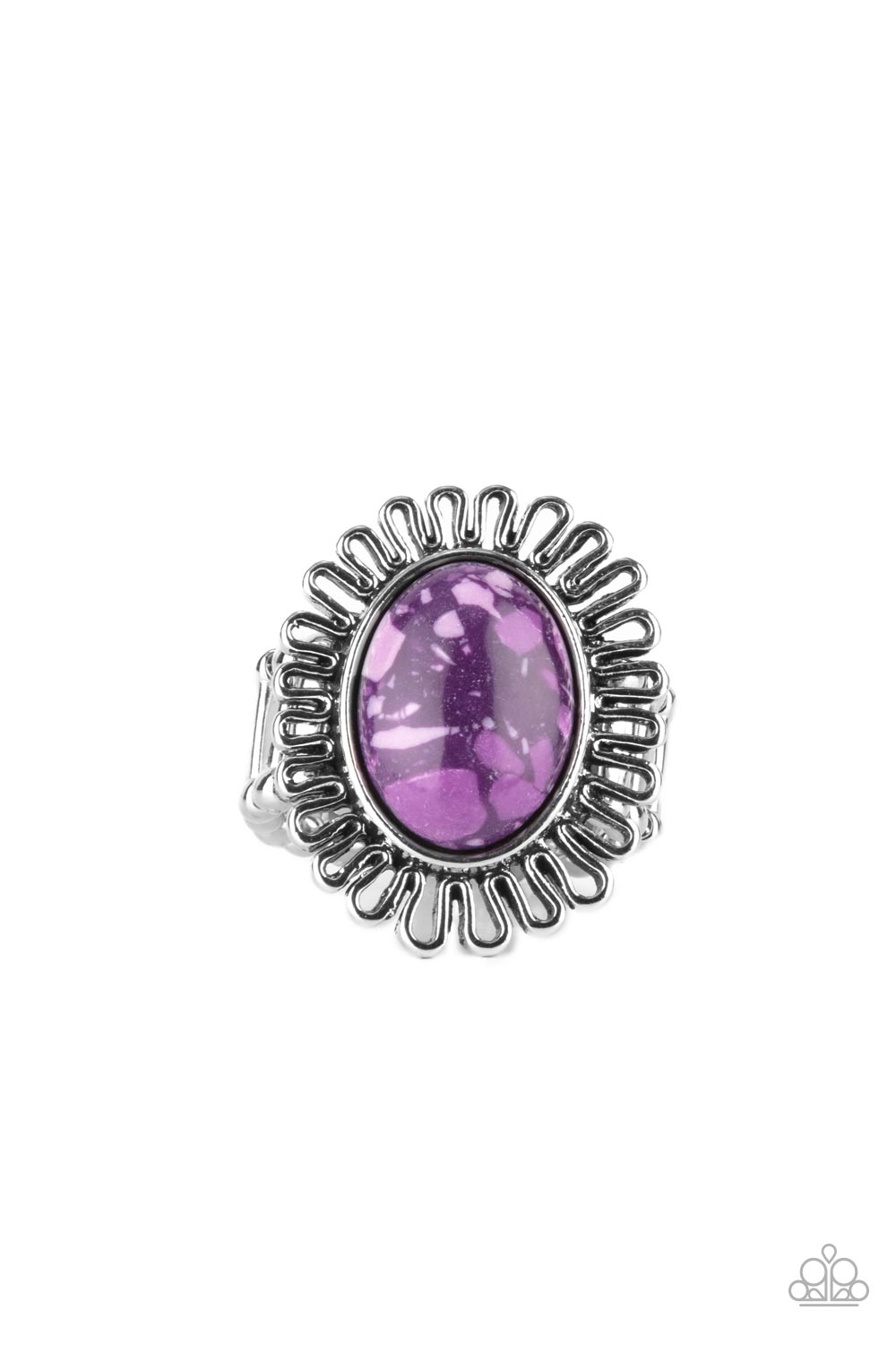 Anasazi Arbor Purple Stone Ring - Paparazzi Accessories- lightbox - CarasShop.com - Paparazzi Jewelry by Cara Jewels