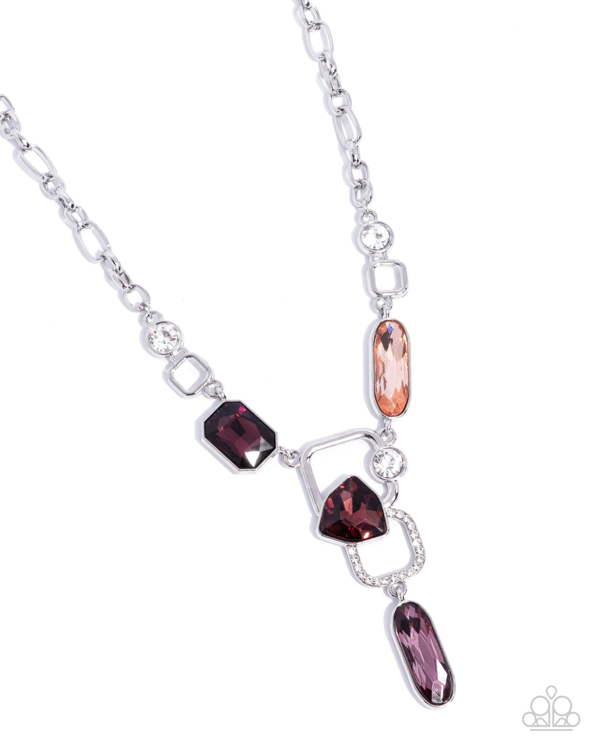 Artistic Elegance Amethyst Purple Rhinestone Necklace - Paparazzi Accessories- lightbox - CarasShop.com - Paparazzi Jewelry by Cara Jewels