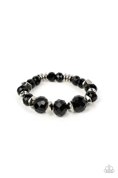 Astral Auras Black Bracelet - Paparazzi Accessories- lightbox - CarasShop.com - Paparazzi Jewelry by Cara Jewels