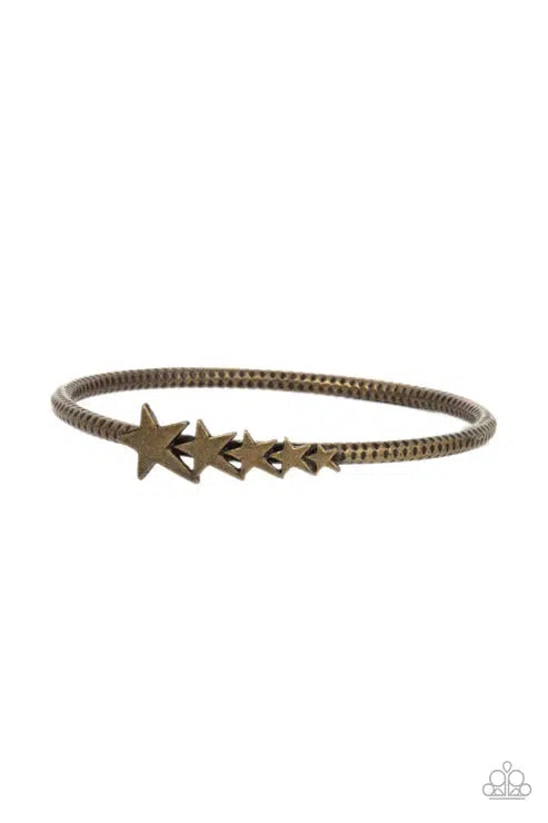 Astrological A-Lister Brass Bracelet - Paparazzi Accessories- lightbox - CarasShop.com - Paparazzi Jewelry by Cara Jewels