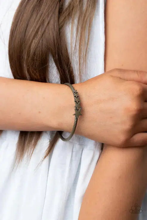 Astrological A-Lister Brass Bracelet - Paparazzi Accessories- lightbox - CarasShop.com - Paparazzi Jewelry by Cara Jewels