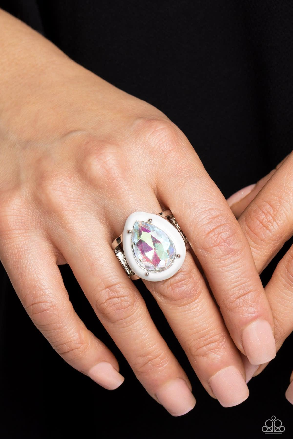 Attractive Appeal Multi Ring - Paparazzi Accessories- on model - CarasShop.com - Paparazzi Jewelry by Cara Jewels