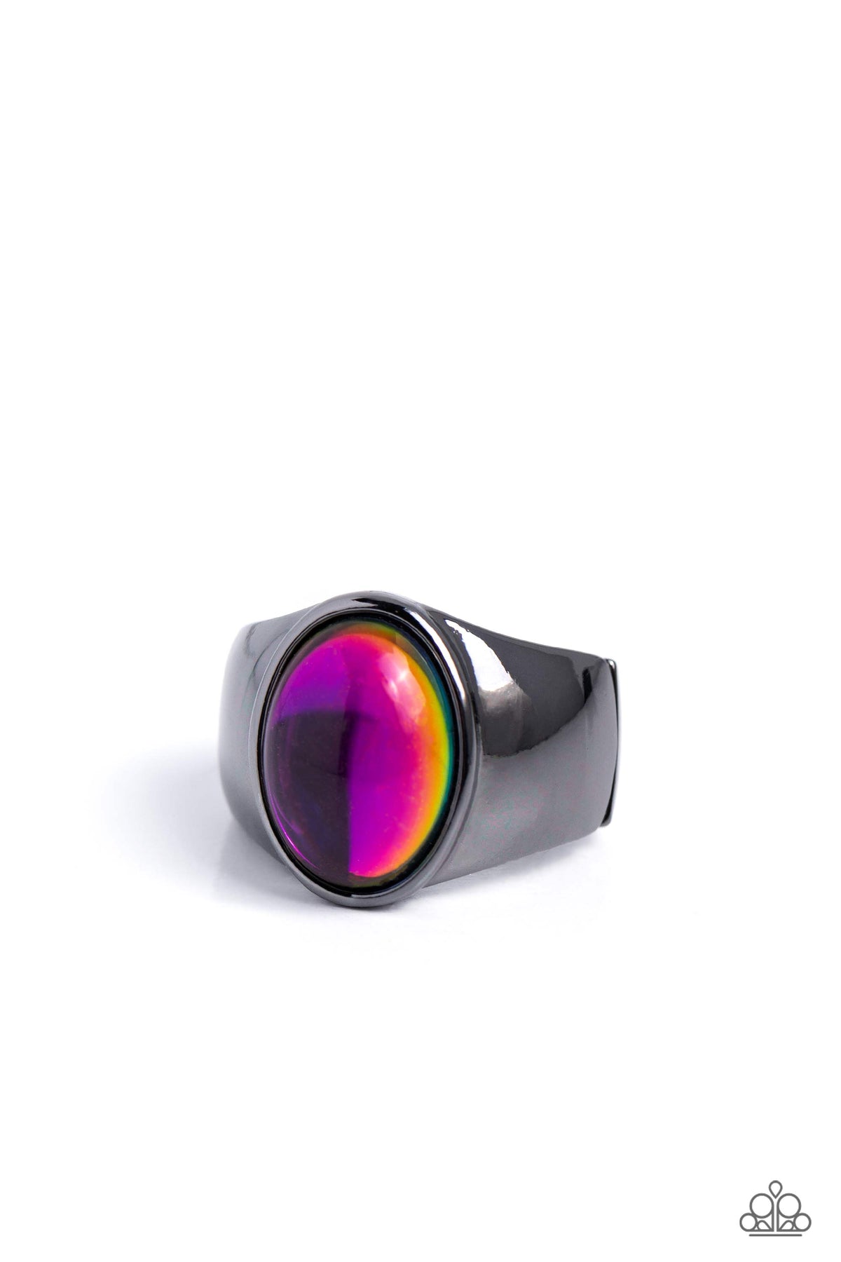 Avant-Garde Age Multi Oil Spill Men's Ring - Paparazzi Accessories- lightbox - CarasShop.com - Paparazzi Jewelry by Cara Jewels