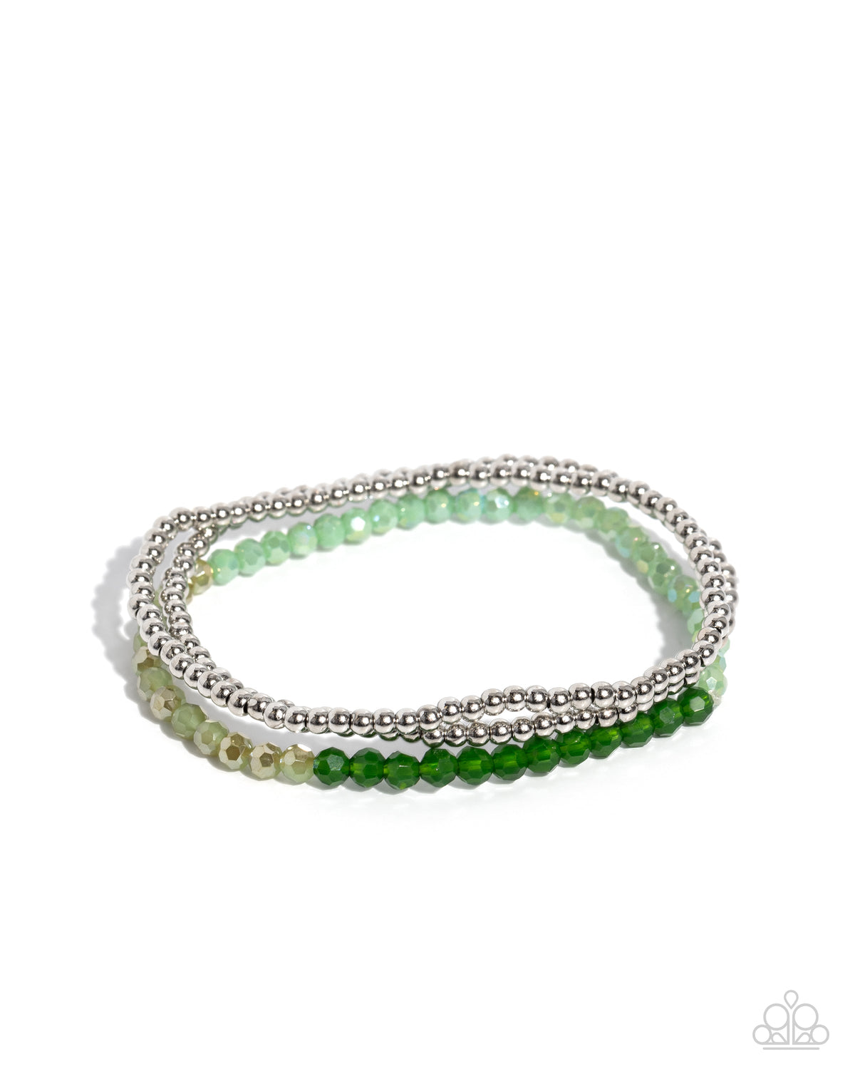 Backstage Beading Green Bracelet - Paparazzi Accessories- lightbox - CarasShop.com - Paparazzi Jewelry by Cara Jewels