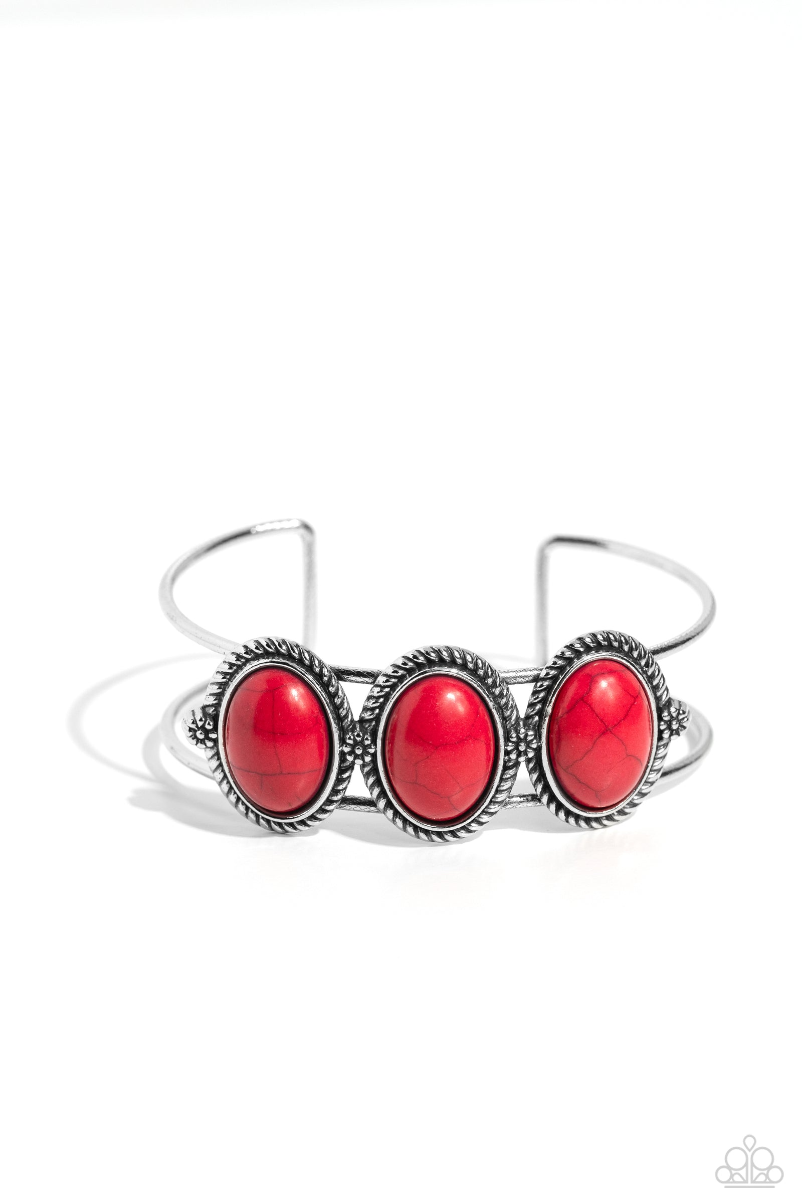 Badlands Backdrop Red Bracelet - Paparazzi Accessories- lightbox - CarasShop.com - Paparazzi Jewelry by Cara Jewels