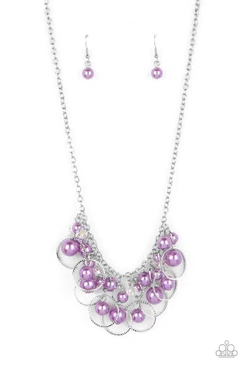 Ballroom Bliss Purple Necklace - Paparazzi Accessories- lightbox - CarasShop.com - Paparazzi Jewelry by Cara Jewels