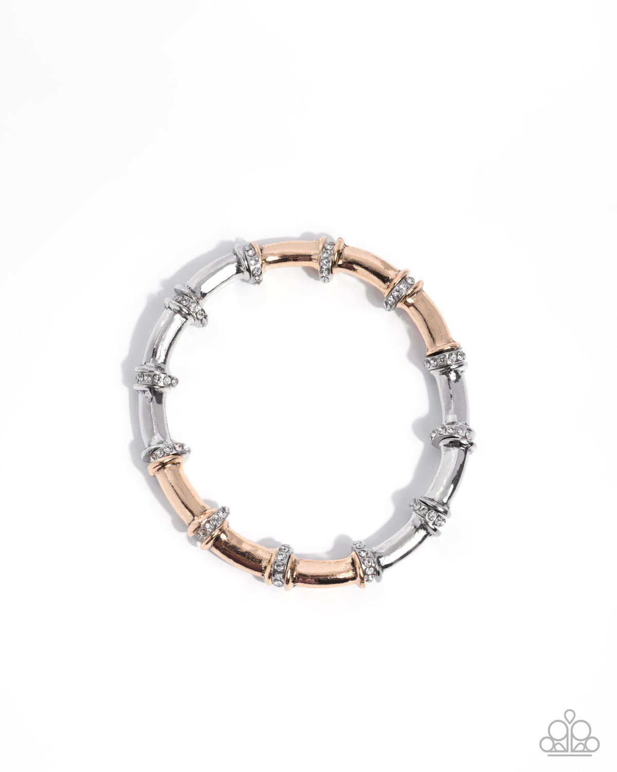 Bamboo Forest Multi Gold & Silver Bracelet - Paparazzi Accessories- lightbox - CarasShop.com - Paparazzi Jewelry by Cara Jewels