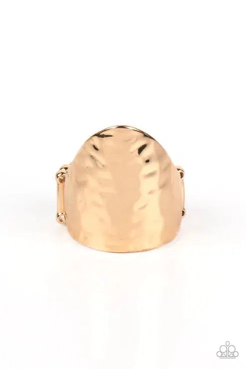 Basic Instincts Gold Ring - Paparazzi Accessories- lightbox - CarasShop.com - Paparazzi Jewelry by Cara Jewels