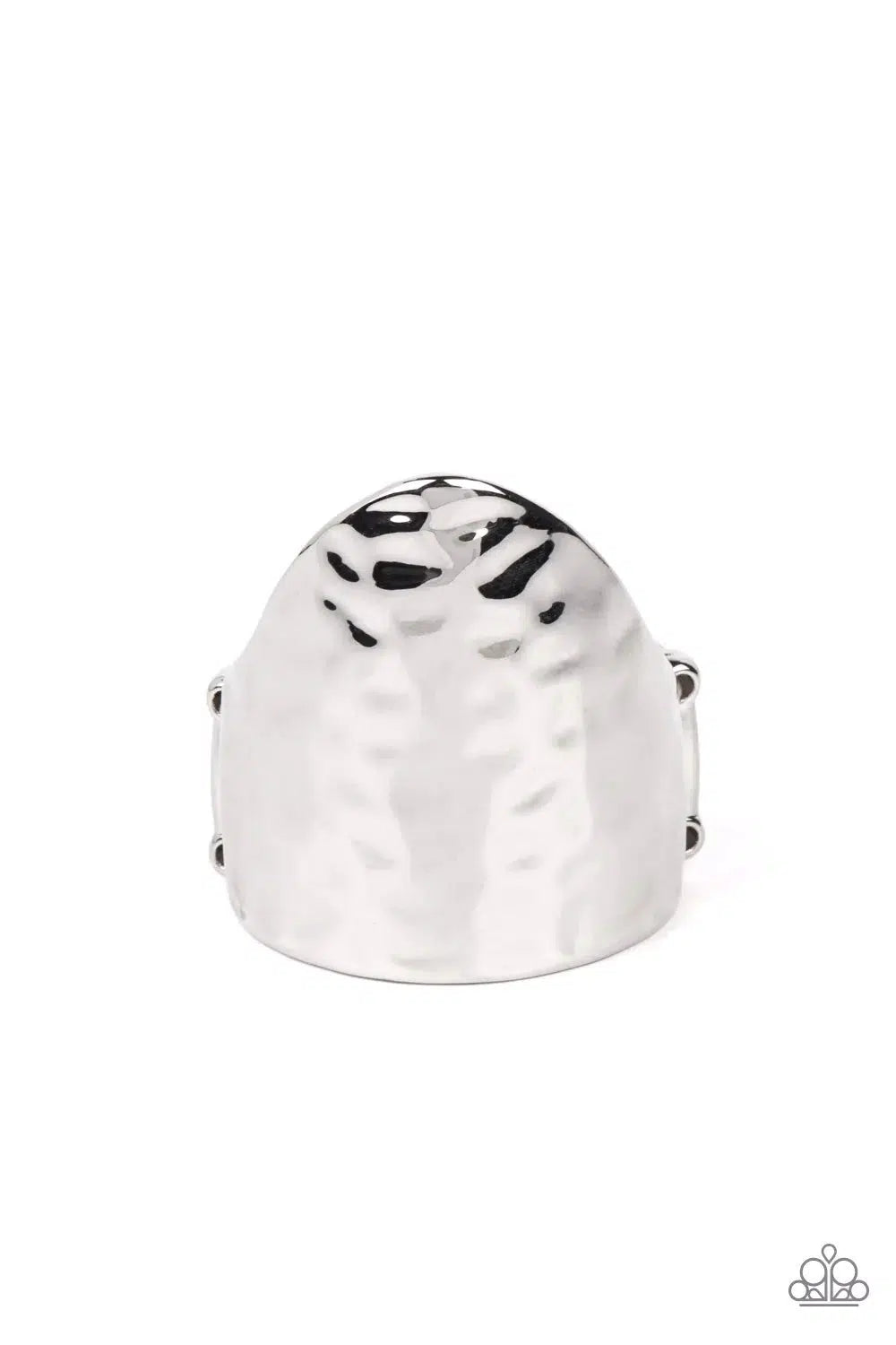 Basic Instincts Silver Ring - Paparazzi Accessories- lightbox - CarasShop.com - Paparazzi Jewelry by Cara Jewels