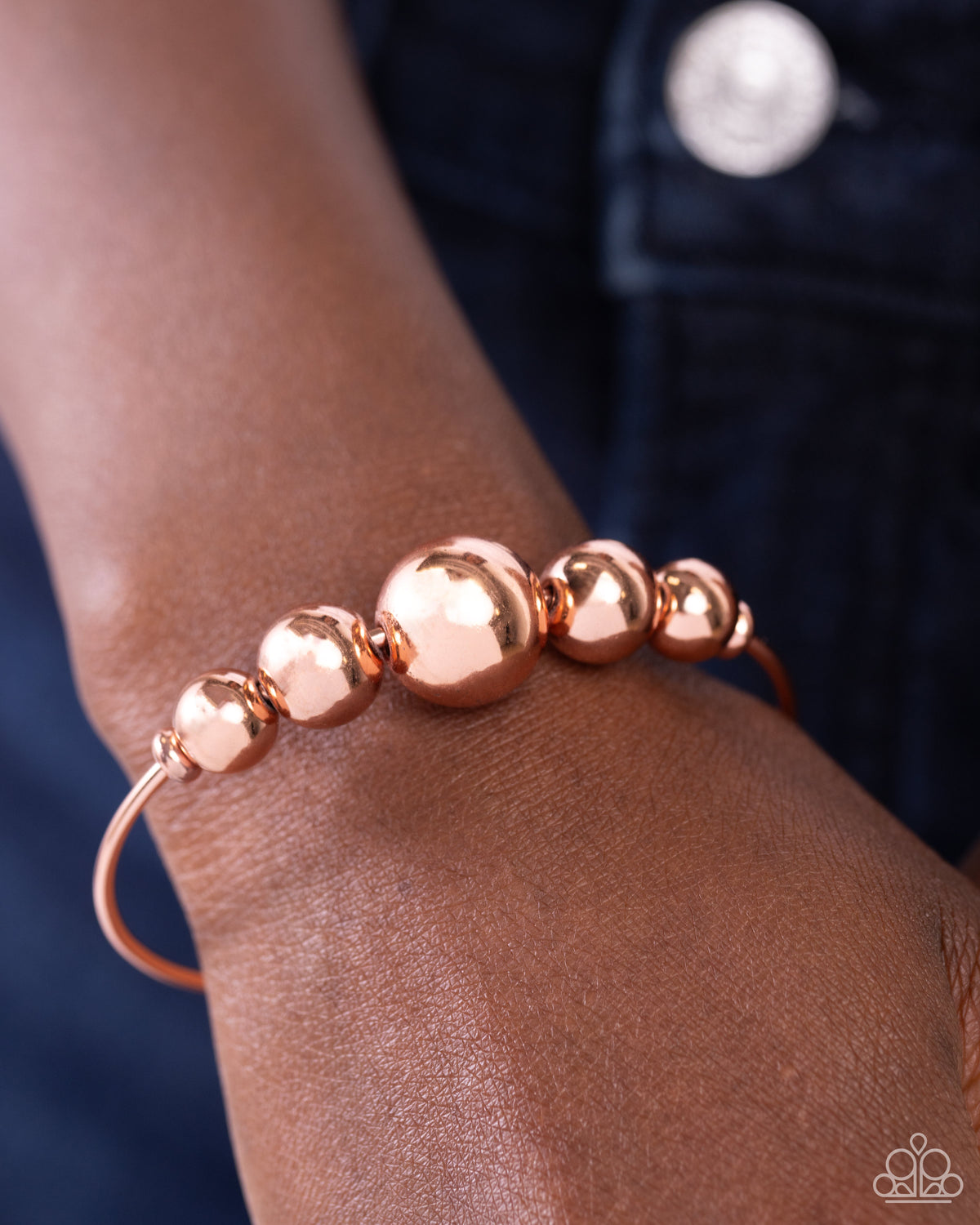 Bead Creed Copper Cuff Bracelet - Paparazzi Accessories- on model - CarasShop.com - Paparazzi Jewelry by Cara Jewels