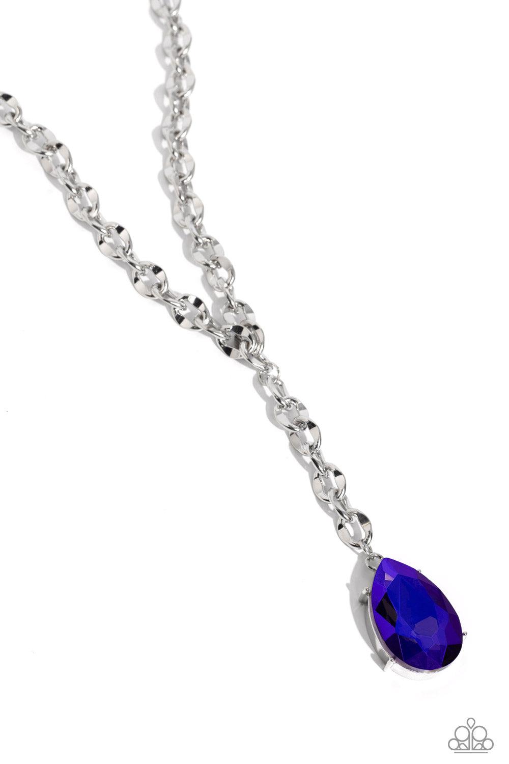 Benevolent Bling Purple Rhinestone Necklace - Paparazzi Accessories- lightbox - CarasShop.com - Paparazzi Jewelry by Cara Jewels