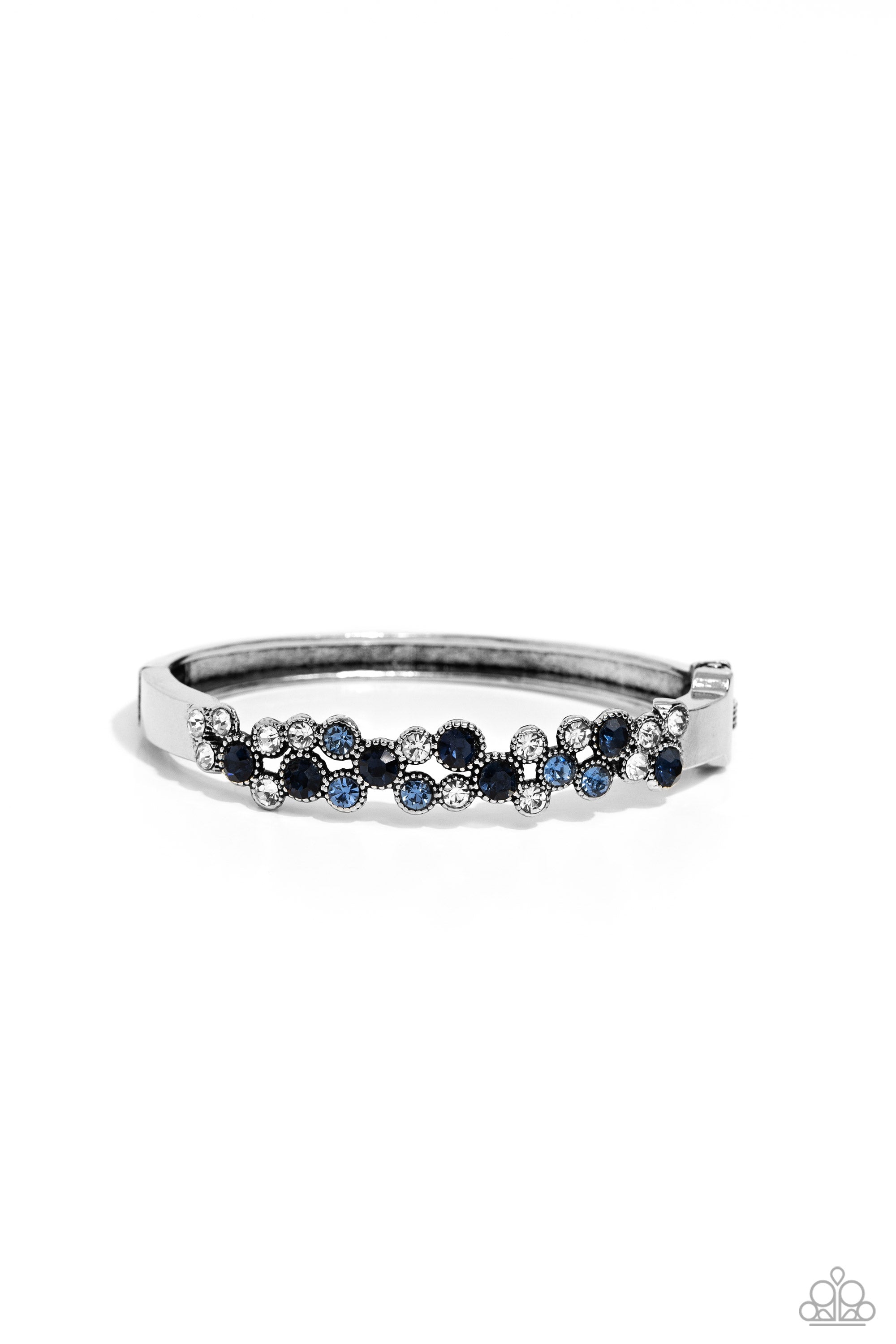 Big City Bling Blue Rhinestone Bracelet - Paparazzi Accessories- lightbox - CarasShop.com - Paparazzi Jewelry by Cara Jewels