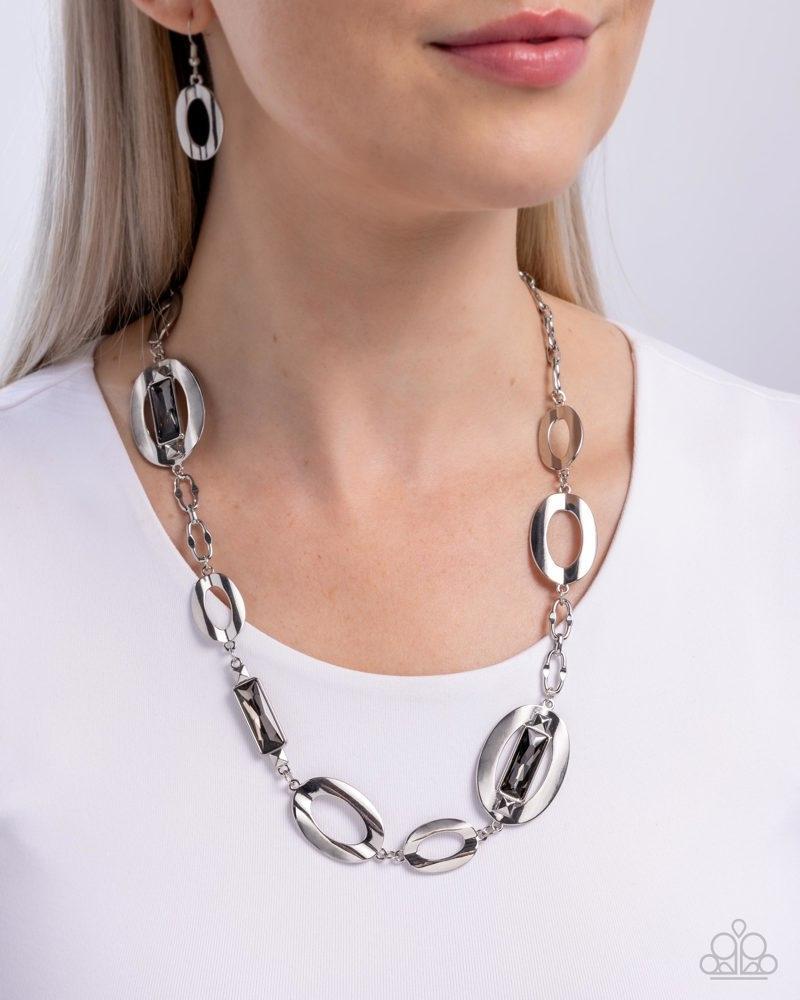 Big Fan of Yours Silver Necklace - Paparazzi Accessories- lightbox - CarasShop.com - Paparazzi Jewelry by Cara Jewels
