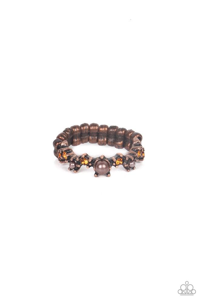 Blissfully Bella Copper Ring - Paparazzi Accessories- lightbox - CarasShop.com - Paparazzi Jewelry by Cara Jewels