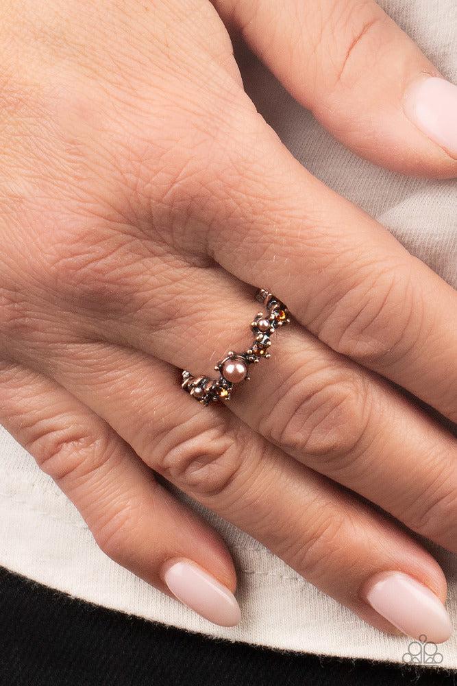 Blissfully Bella Copper Ring - Paparazzi Accessories- lightbox - CarasShop.com - Paparazzi Jewelry by Cara Jewels