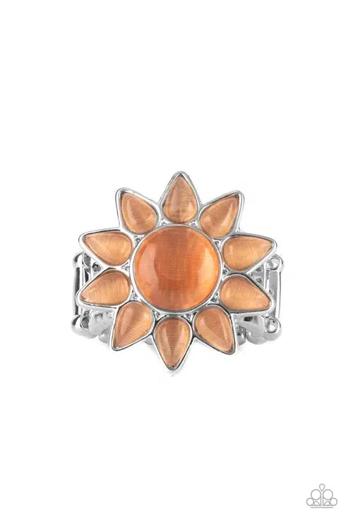 Blossoming Sunbeams Orange Ring - Paparazzi Accessories- lightbox - CarasShop.com - Paparazzi Jewelry by Cara Jewels