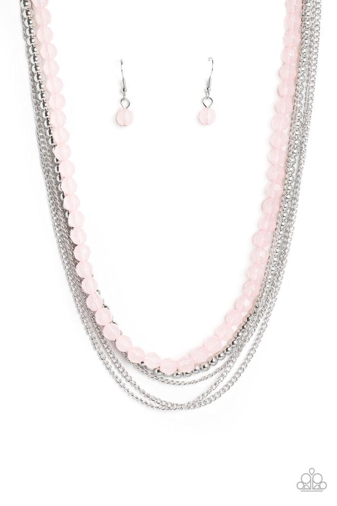 Boardwalk Babe Pink Necklace - Paparazzi Accessories- lightbox - CarasShop.com - Paparazzi Jewelry by Cara Jewels