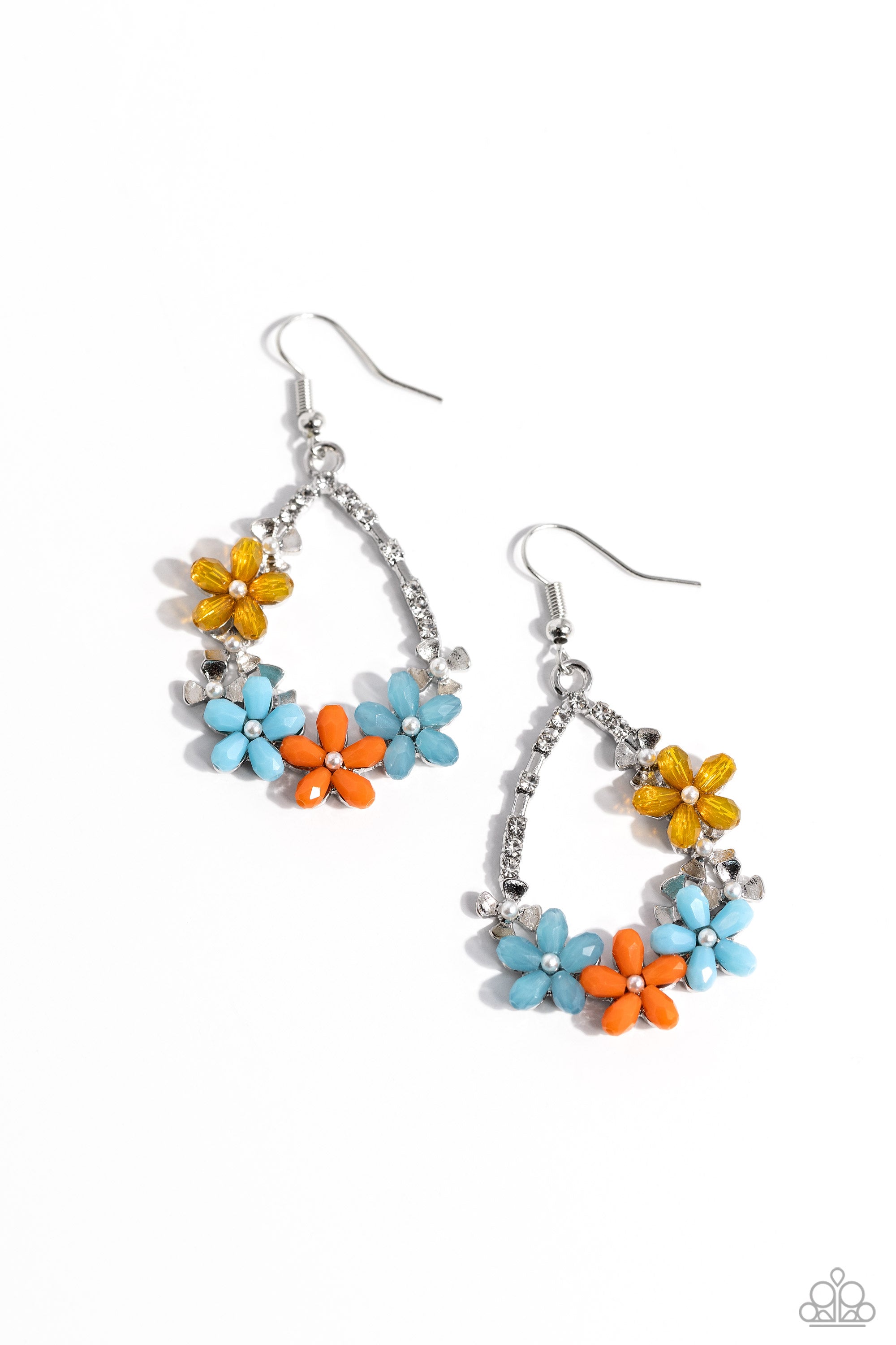 Boisterous Blooms Multi Flower Earrings - Paparazzi Accessories- lightbox - CarasShop.com - Paparazzi Jewelry by Cara Jewels
