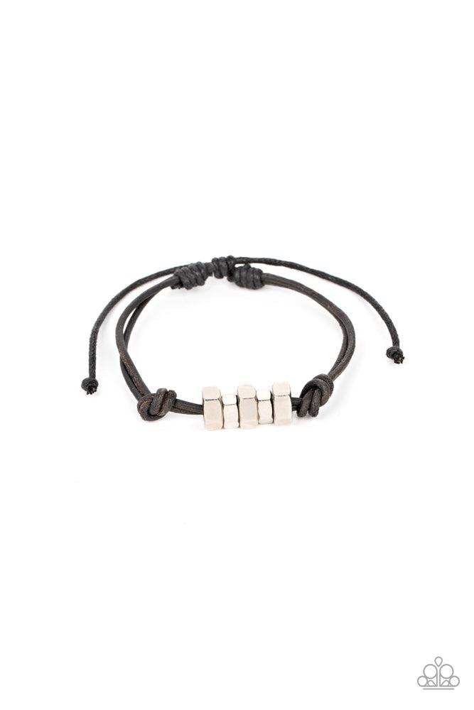 Bolt Out Black Bracelet - Paparazzi Accessories- lightbox - CarasShop.com - Paparazzi Jewelry by Cara Jewels
