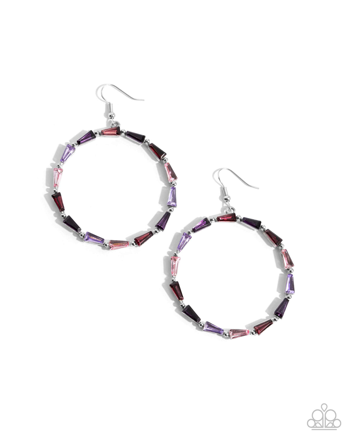 Bounce Around Purple Gem Earrings - Paparazzi Accessories- lightbox - CarasShop.com - Paparazzi Jewelry by Cara Jewels