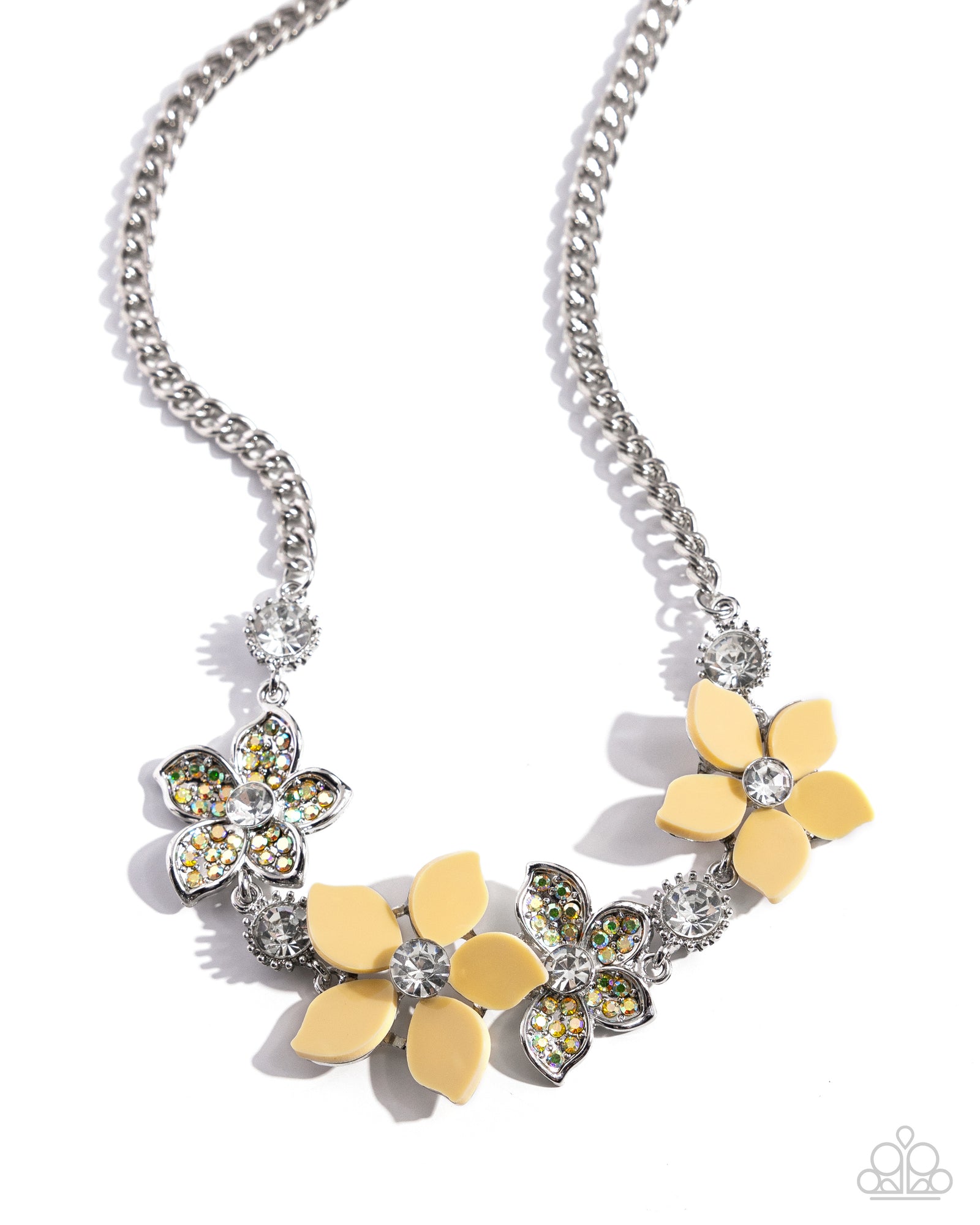 Bouquet Ballad Yellow Flower Necklace - Paparazzi Accessories- lightbox - CarasShop.com - Paparazzi Jewelry by Cara Jewels
