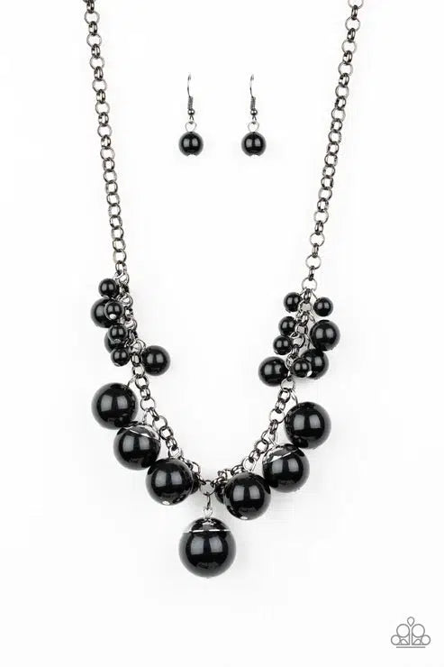 Broadway Belle Black Necklace - Paparazzi Accessories- lightbox - CarasShop.com - Paparazzi Jewelry by Cara Jewels
