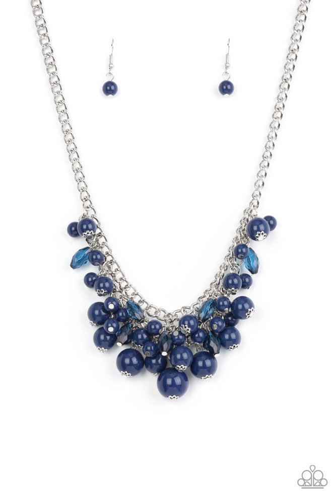 Broadway Bustle Blue Necklace - Paparazzi Accessories- lightbox - CarasShop.com - Paparazzi Jewelry by Cara Jewels
