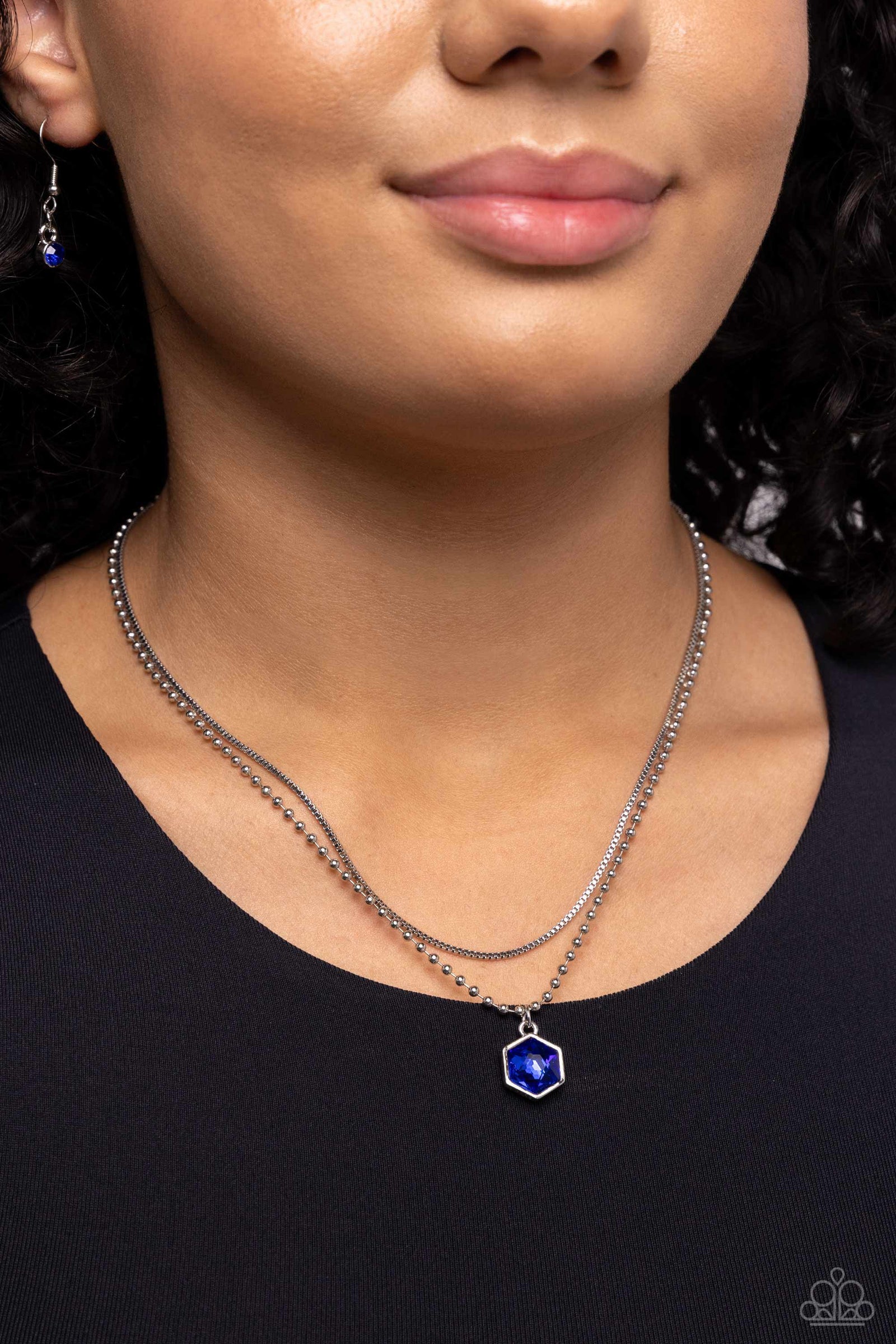Call of the STYLE Blue Necklace - Paparazzi Accessories- lightbox - CarasShop.com - Paparazzi Jewelry by Cara Jewels
