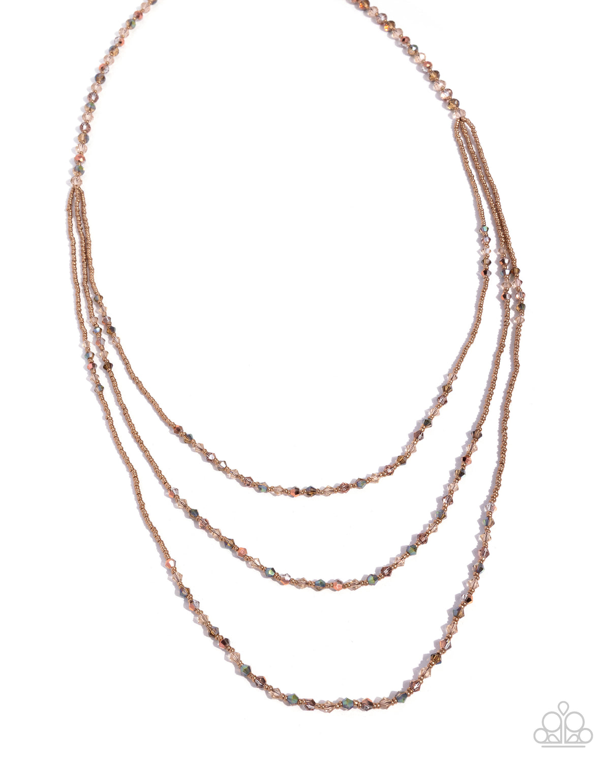 Calling Chic Brown Necklace - Paparazzi Accessories- lightbox - CarasShop.com - Paparazzi Jewelry by Cara Jewels