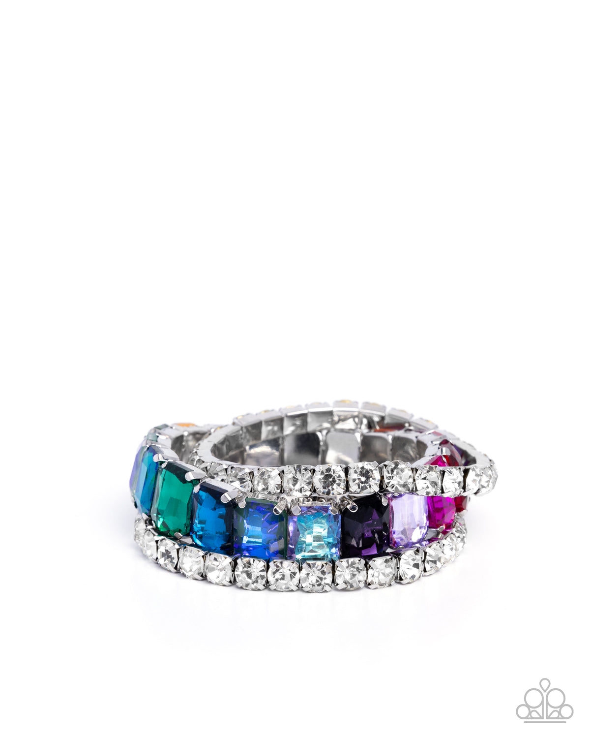 Candescent Caliber Multi Rhinestone Bracelet - Paparazzi Accessories- lightbox - CarasShop.com - Paparazzi Jewelry by Cara Jewels