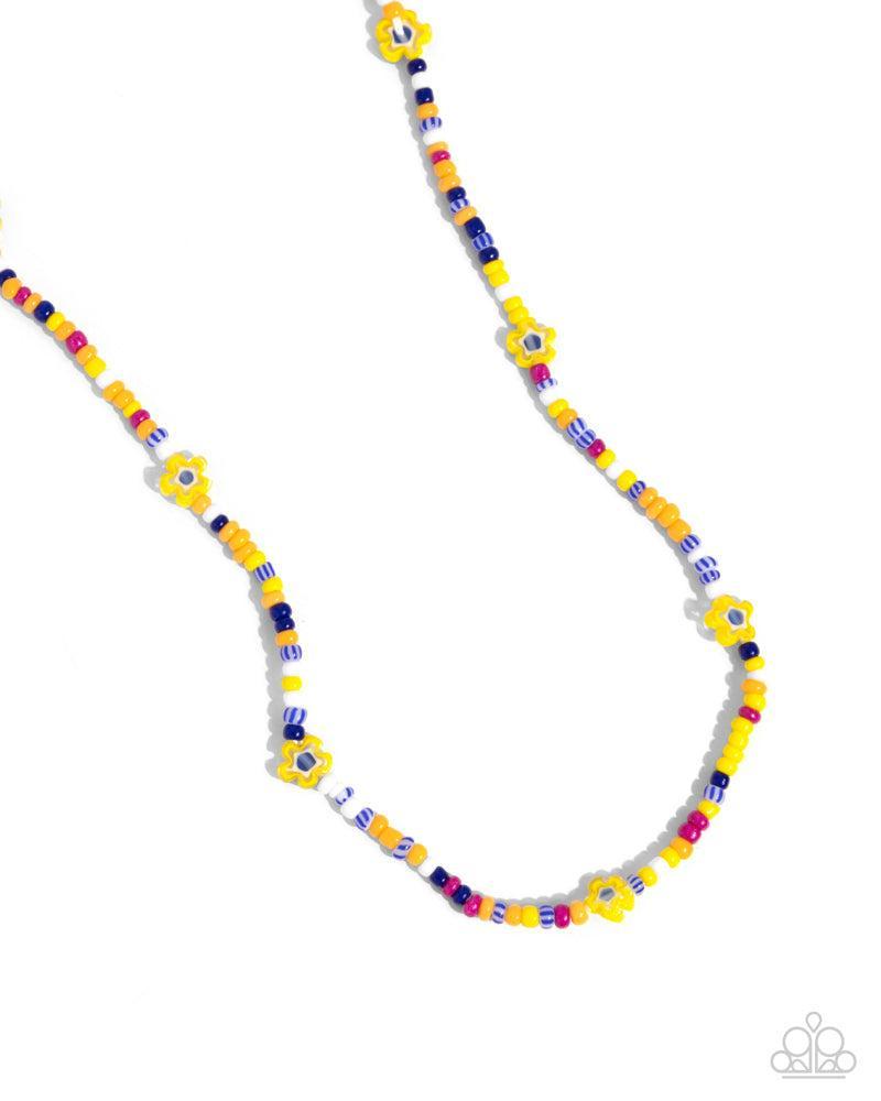 Candyland Craze Yellow Necklace - Paparazzi Accessories- lightbox - CarasShop.com - Paparazzi Jewelry by Cara Jewels