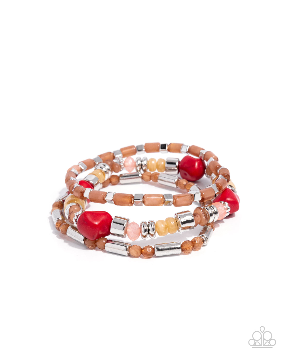 Canyon Caution Red Bracelet - Paparazzi Accessories- lightbox - CarasShop.com - Paparazzi Jewelry by Cara Jewels