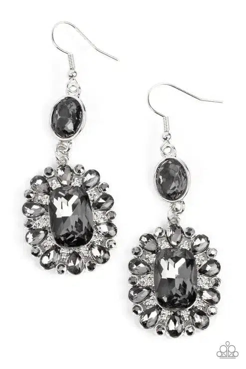 Capriciously Cosmopolitan Silver Earrings - Paparazzi Accessories- lightbox - CarasShop.com - Paparazzi Jewelry by Cara Jewels