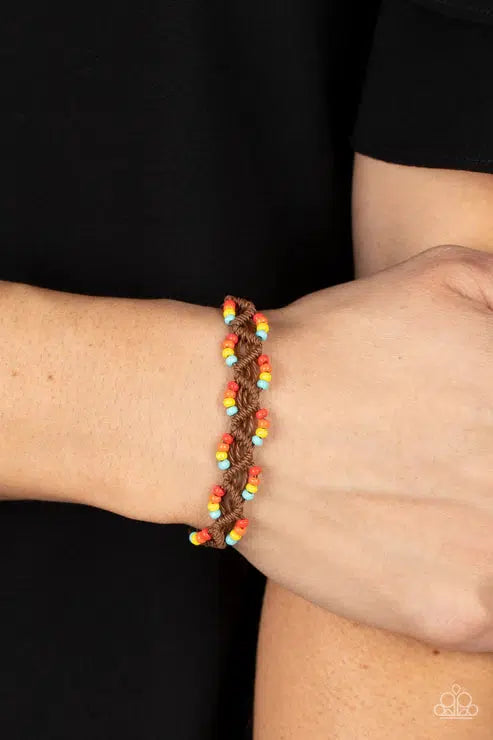 Cast a Wide Net Multi Urban Bracelet - Paparazzi Accessories- on model - CarasShop.com - Paparazzi Jewelry by Cara Jewels