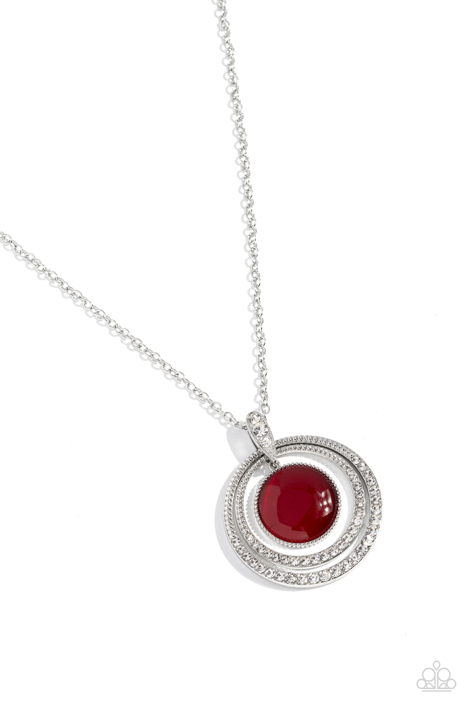 Cats Eye Couture Red Necklace - Paparazzi Accessories- lightbox - CarasShop.com - Paparazzi Jewelry by Cara Jewels