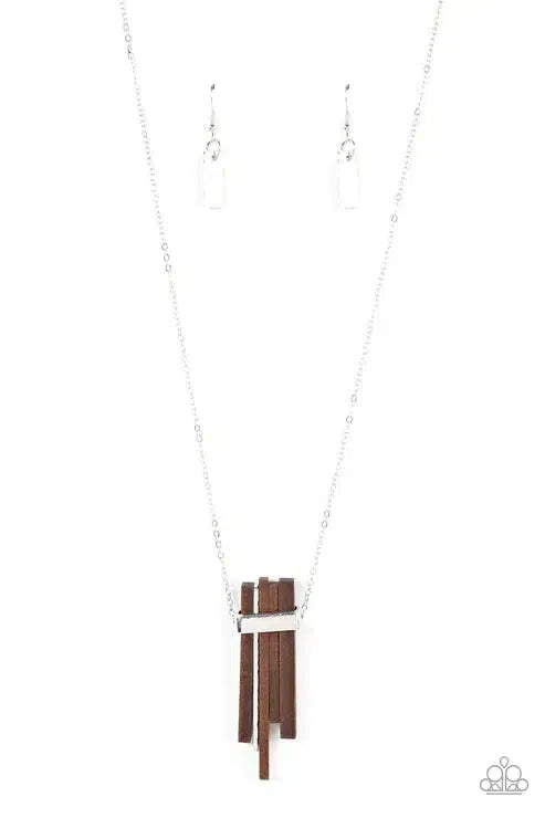 Cayman Castaway Brown Necklace - Paparazzi Accessories- lightbox - CarasShop.com - Paparazzi Jewelry by Cara Jewels