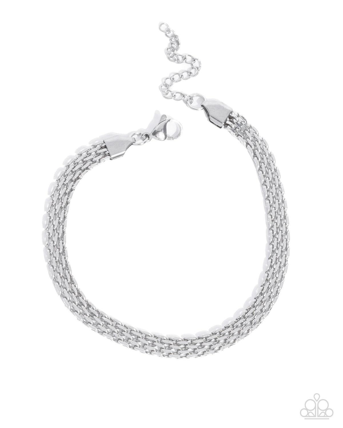Chained Constitution Men's Silver Bracelet - Paparazzi Accessories- lightbox - CarasShop.com - Paparazzi Jewelry by Cara Jewels