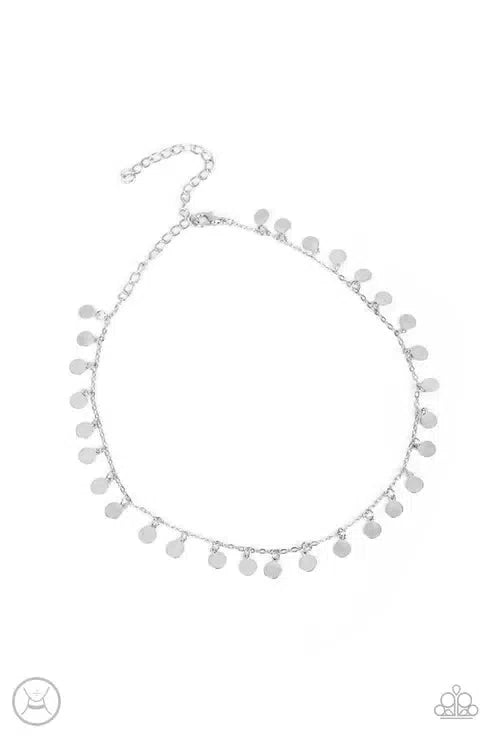 Champagne Catwalk Silver Necklace - Paparazzi Accessories- lightbox - CarasShop.com - Paparazzi Jewelry by Cara Jewels