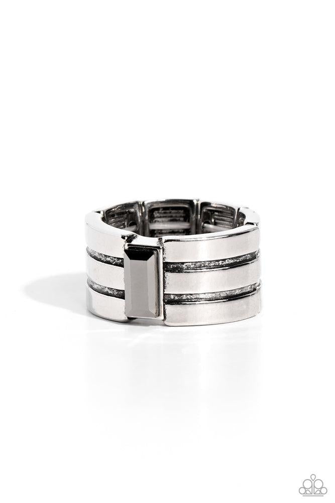 Champions Club Men's Silver Ring - Paparazzi Accessories- lightbox - CarasShop.com - Paparazzi Jewelry by Cara Jewels