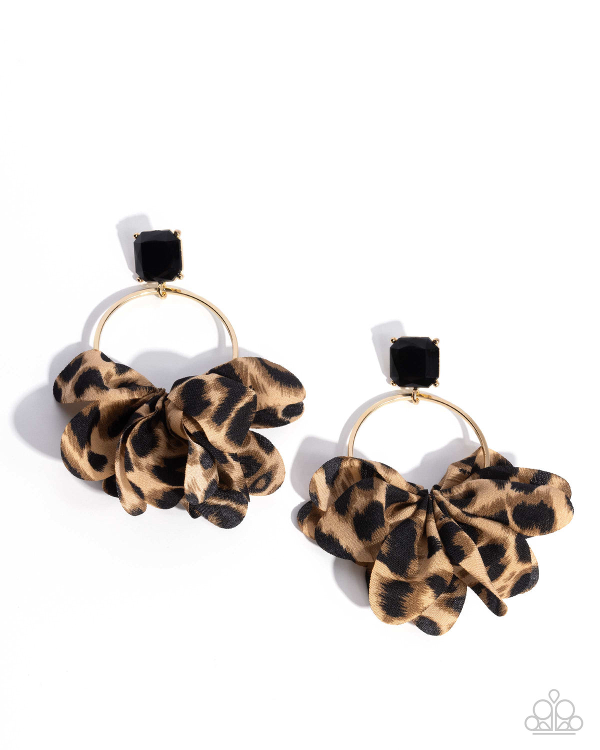 Charming Cheetah Gold Post Earrings - Paparazzi Accessories- lightbox - CarasShop.com - Paparazzi Jewelry by Cara Jewels