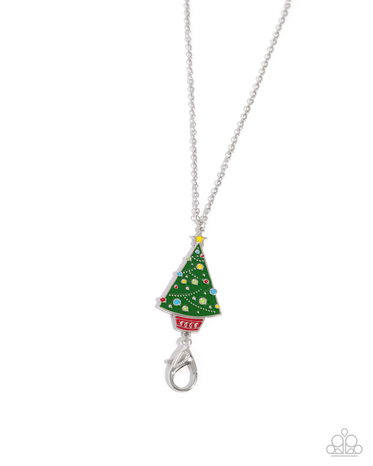Charming Christmas Multi Christmas Tree Lanyard Necklace - Paparazzi Accessories- lightbox - CarasShop.com - Paparazzi Jewelry by Cara Jewels