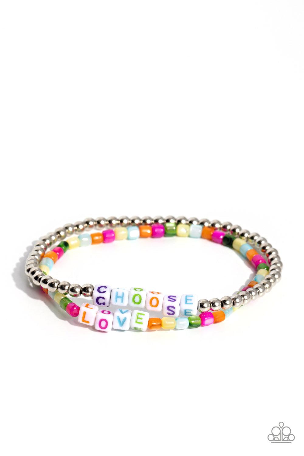 Chasing Love Multi Inspirational Bracelet - Paparazzi Accessories- lightbox - CarasShop.com - Paparazzi Jewelry by Cara Jewels